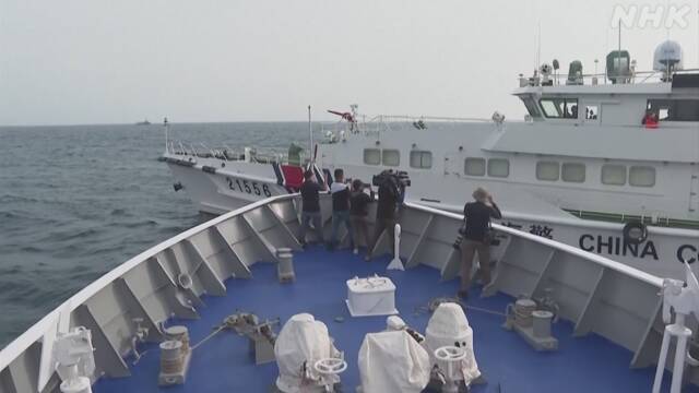 フィリピン “中国海警局の船 巡視船の航行妨害 1mまで接近”