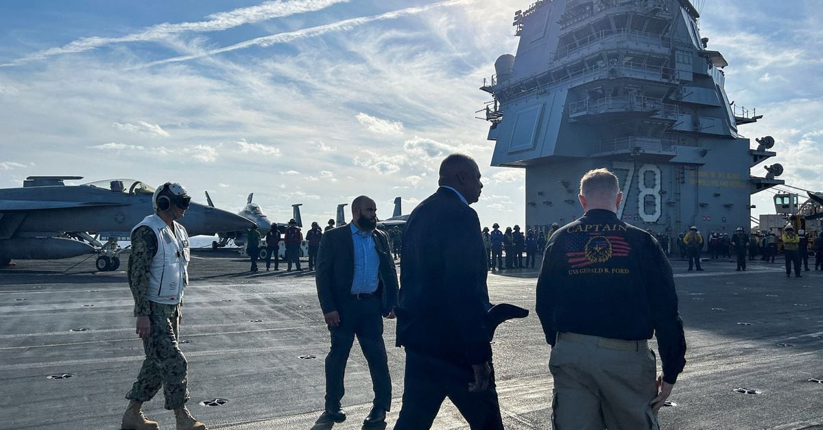 東地中海に展開の空母、中東の「地域紛争阻止の要」＝米国国防長官