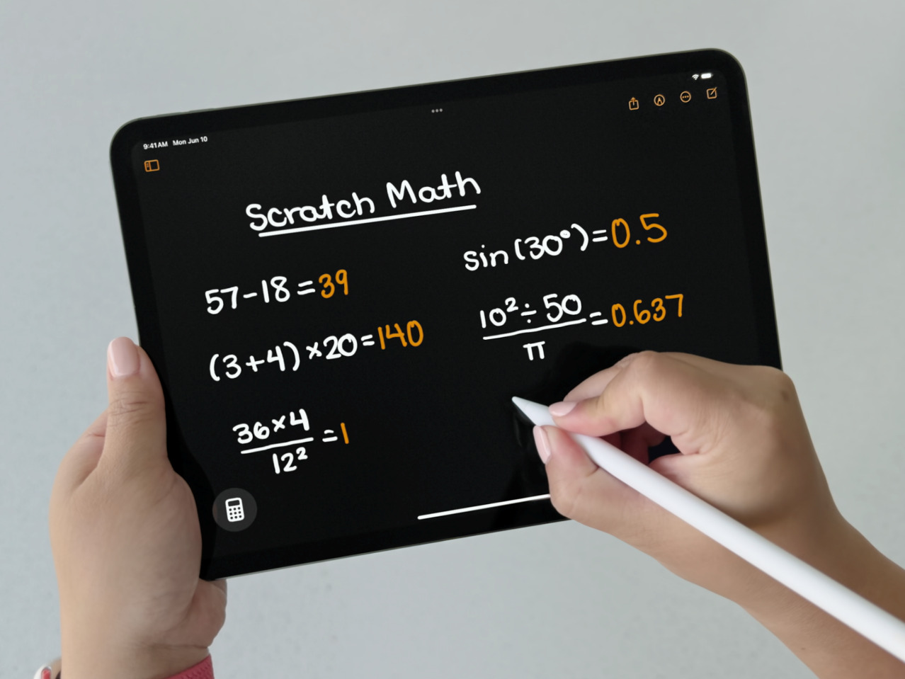 「iPadOS 18」発表、手書き対応の「計算機」アプリが登場