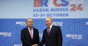 国連事務総長、ＢＲＩＣＳ首脳らにガザ・ウクライナなどの平和訴え