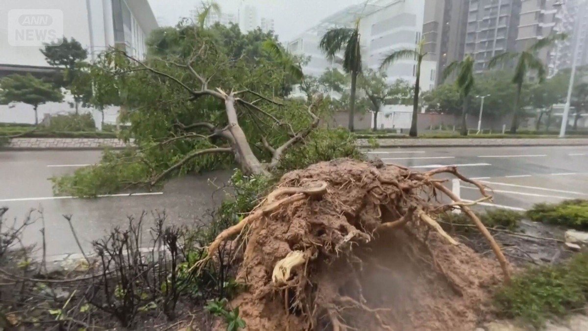 「スーパー台風」直撃 台湾の住宅街に濁流、14人死亡 香港では3mの高潮